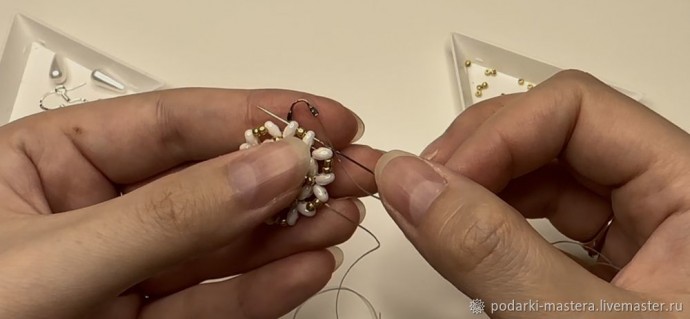 Комплект украшений из бисера twin с двумя отверстиями