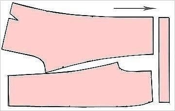 Раскладка кроя брюк и расход ткани