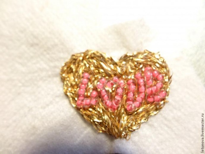 ​Брошь из бисера и лент: часть 7