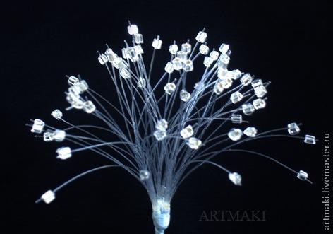 Фантазийный цветок "Из мира снежинок": часть 2