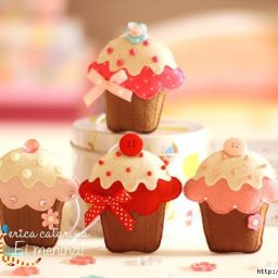 Фетровые кексы: мастер-класс
