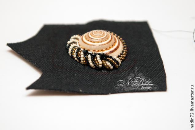 Брошь-улитка: мастер-класс, часть 2