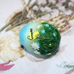 Лепим пасхальное яйцо в технике цветочная филигрань: часть 2