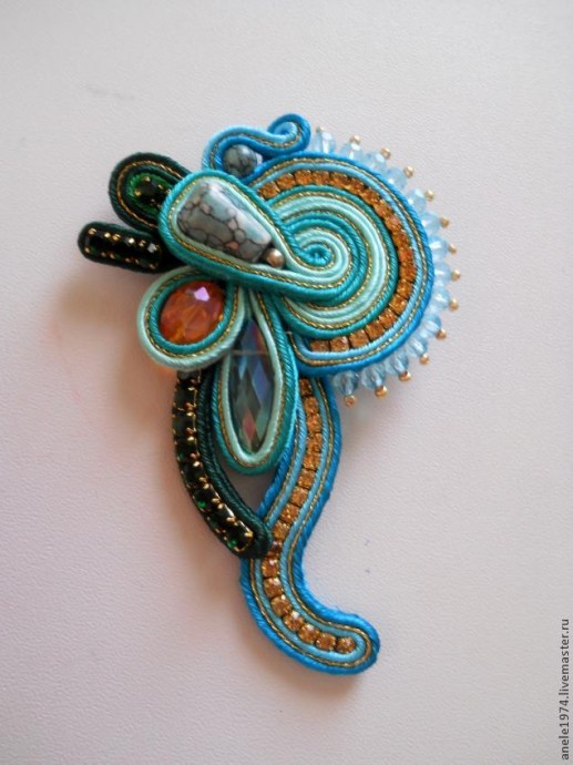 ​Мастер-класс по созданию сутажного кулона "Весенний букетик": часть 6