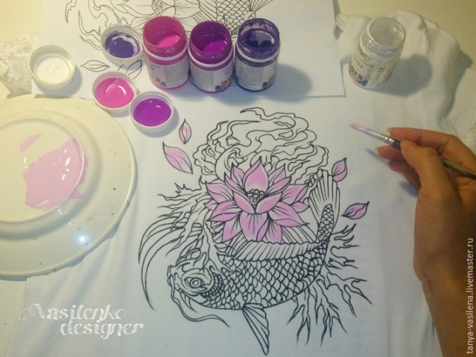 Декорируем футболку "Легкий бриз" стразами Swarovski: часть 2