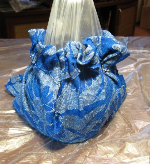 ​Кашпо-горшочек из ткани: часть 2