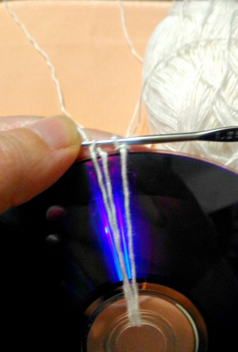 Создаем панно из CD дисков: часть 1