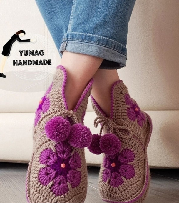 Домашние тапочки из мотивов Домашние тапочки из мотивов