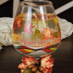 ​Мастер-класс по созданию гелевой свечи "Листопад" с украшением из фоамирана: часть 1