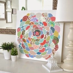 ​Панно из лоскутков ткани