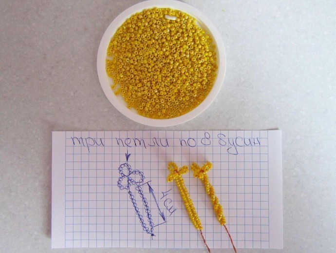​Тюльпаны из бисера
