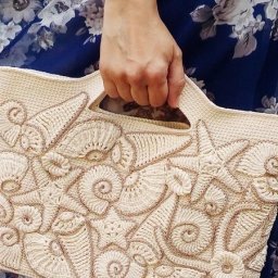 Декорируем пляжную сумку вязаными ракушками и морскими звездами: часть 3