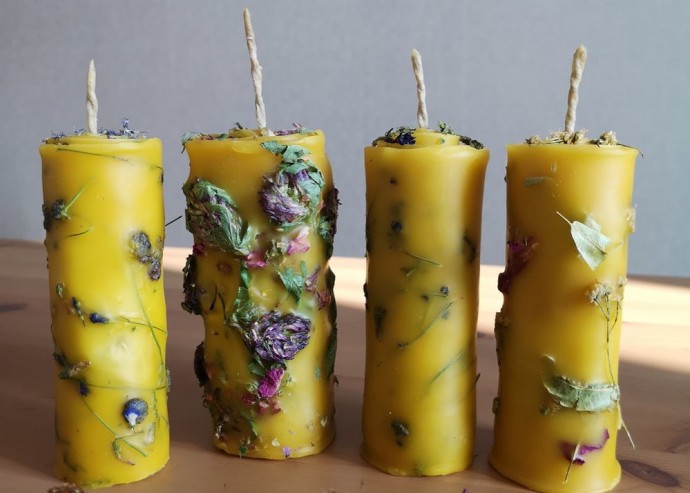 Про изготовление натуральных восковых свечей с травами Про изготовление натуральных восковых свечей с травами