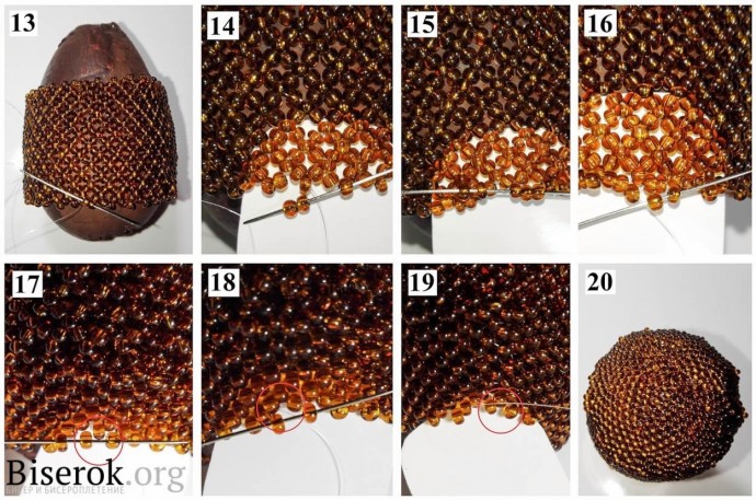 Шишка из бисера