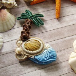 ​Создаем сутажную брошь "Карибы": часть 4