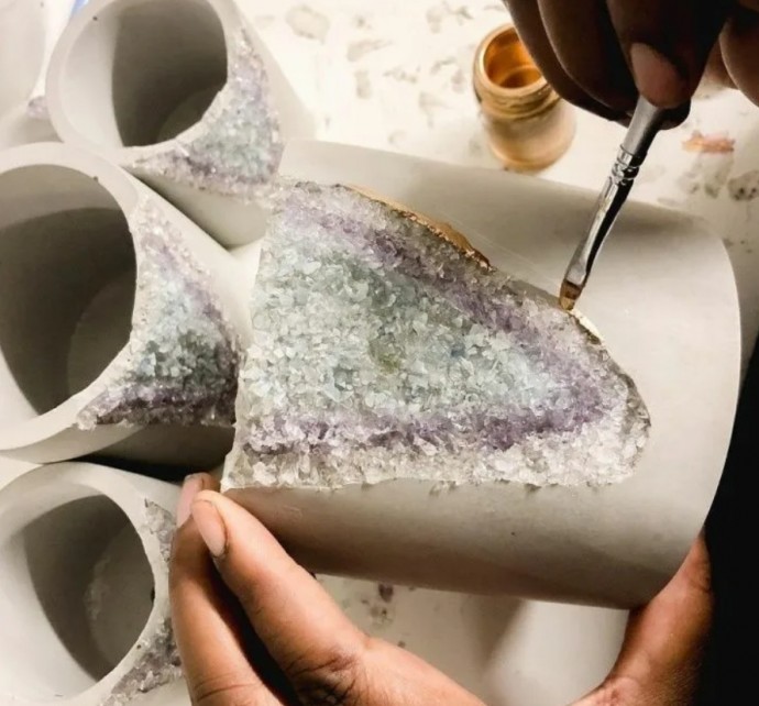 Терраццо из гипса и эпоксидной смолы