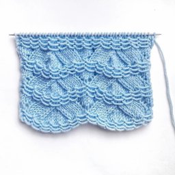 ​Узор спицами "Заснеженные ёлочки"