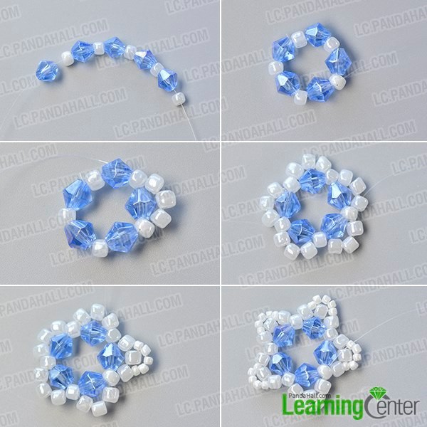 ​Звёздочка из бисера и биконуса