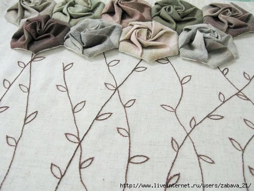 Мастер-класс по текстильным розочкам