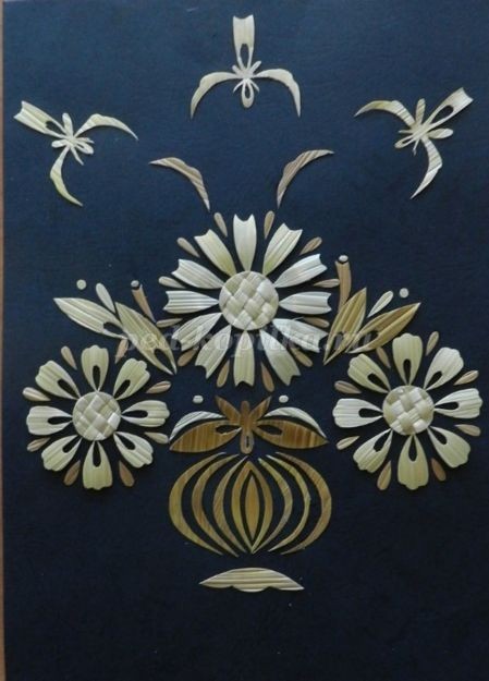 ​Панно из соломки "Гармония" своими руками: часть 3