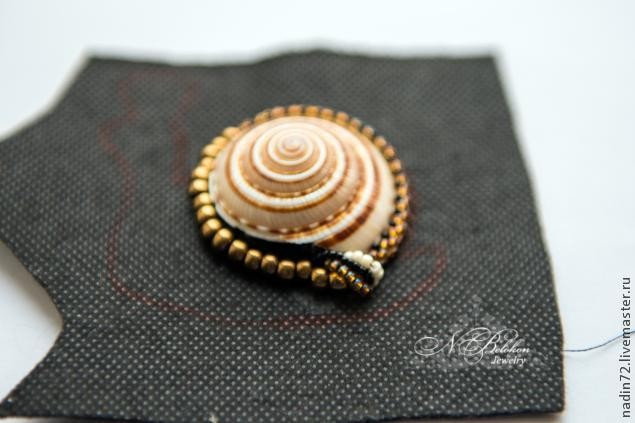 Брошь-улитка: мастер-класс, часть 2