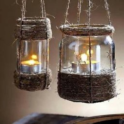 Фонарики осенние в эко-стиле