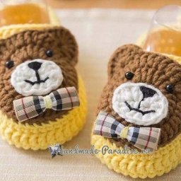 Пинетки с медвежатами крючком