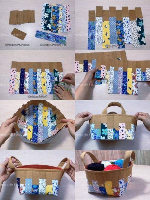 Полосатая косметичка