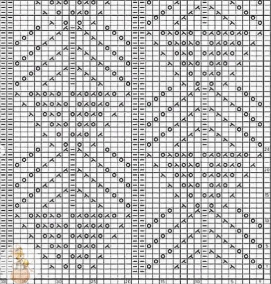 ​Шикарный узор для передней части свитера