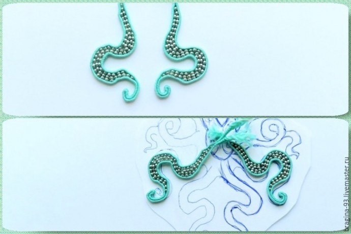 ​Создаем брошь в виде осьминога: часть 2