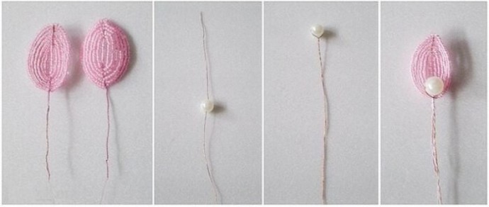 ​Тюльпаны из бисера