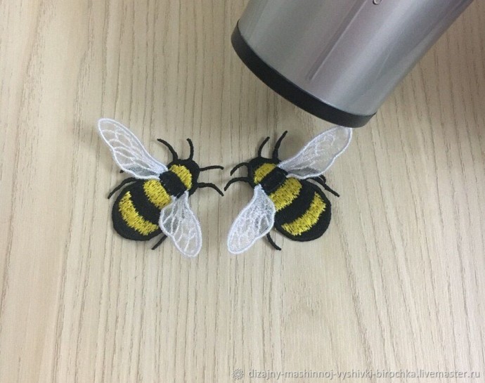 Вышивка и изготовление броши "Пчела" в технике Fsl