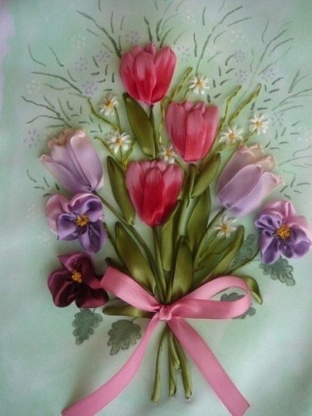 Вышивка лентами: идеи для вдохновения Вышивка лентами: идеи для вдохновения