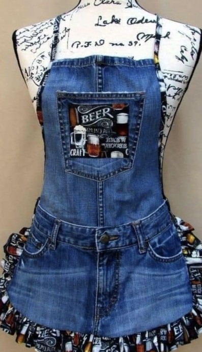 Что сделать из старых джинсов: фартук