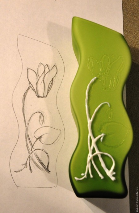 ​Декорирование вазы в стиле модерн: часть 1