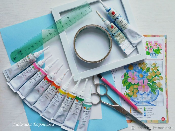 Имитируем вышивку в технике точечная роспись: часть 1 Имитируем вышивку в технике точечная роспись: часть 1