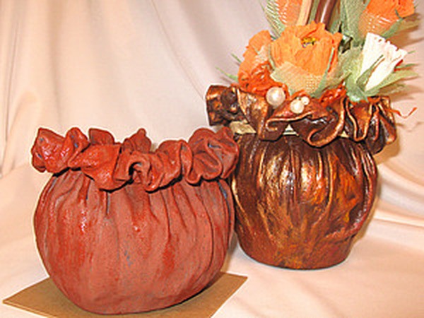 ​Кашпо-горшочек из ткани: часть 2