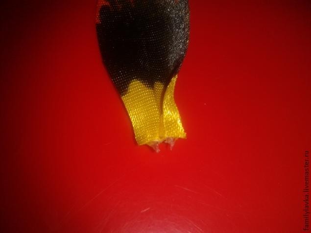 Спараксис "Властелин огня" из атласной ленты своими руками: часть 2