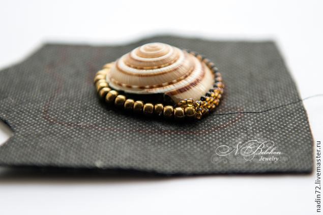 Брошь-улитка: мастер-класс, часть 2