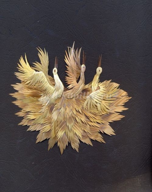 Панно из соломки "Прекрасный аист": часть 4 Панно из соломки "Прекрасный аист": часть 4