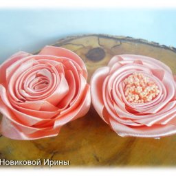 Делаем прекрасные розы из атласной ленты: часть 2