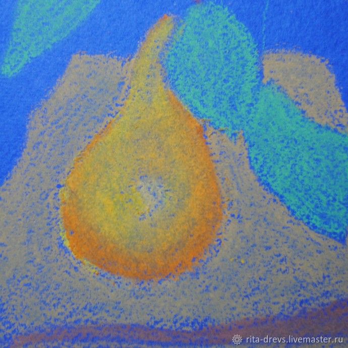 ​Рисование пастелью осенней груши: часть 1