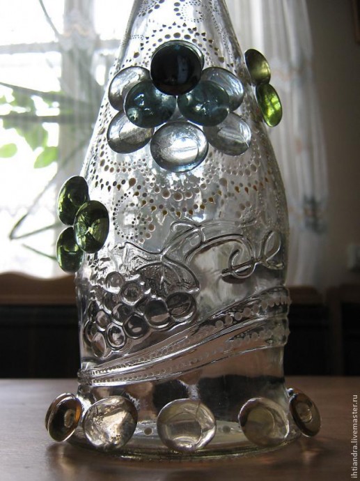Создание хрустальной сказки: роспись стеклянной бутылки