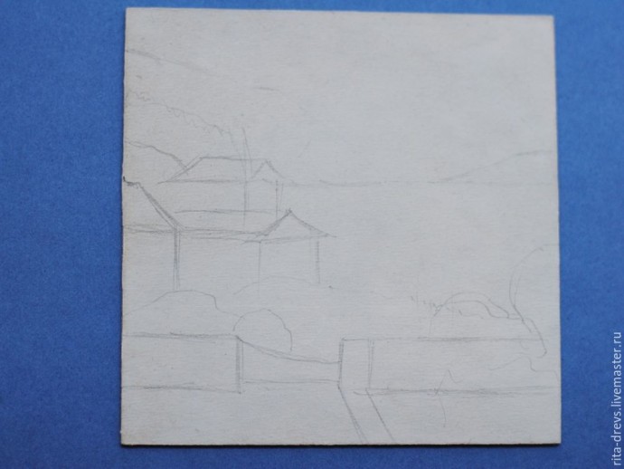 Пишем маслом миниатюру "Средиземноморье"