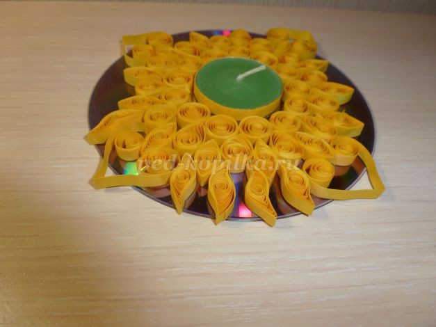 Подсвечник из диска: часть 2