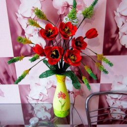 ​Тюльпанчики из бисера