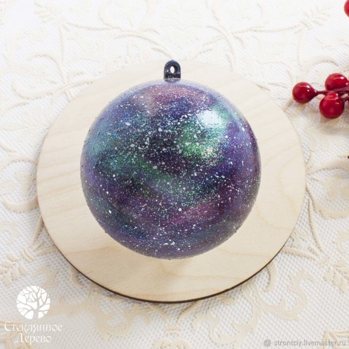 ​Декорируем елочный шар "Созвездие Тельца (Быка)": мастер-класс, часть 2