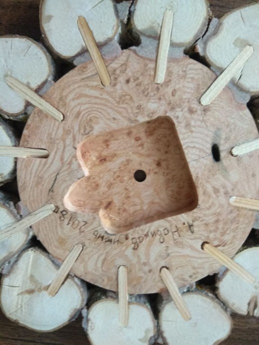 ​Делаем оригинальные деревянные часы из спилов: часть 6