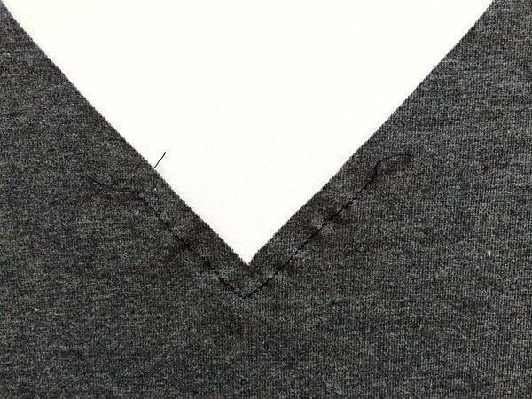 Обработка V-образного ворота Обработка V-образного ворота