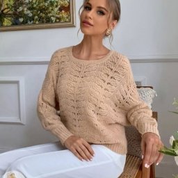 Ажурный джемпер спицами